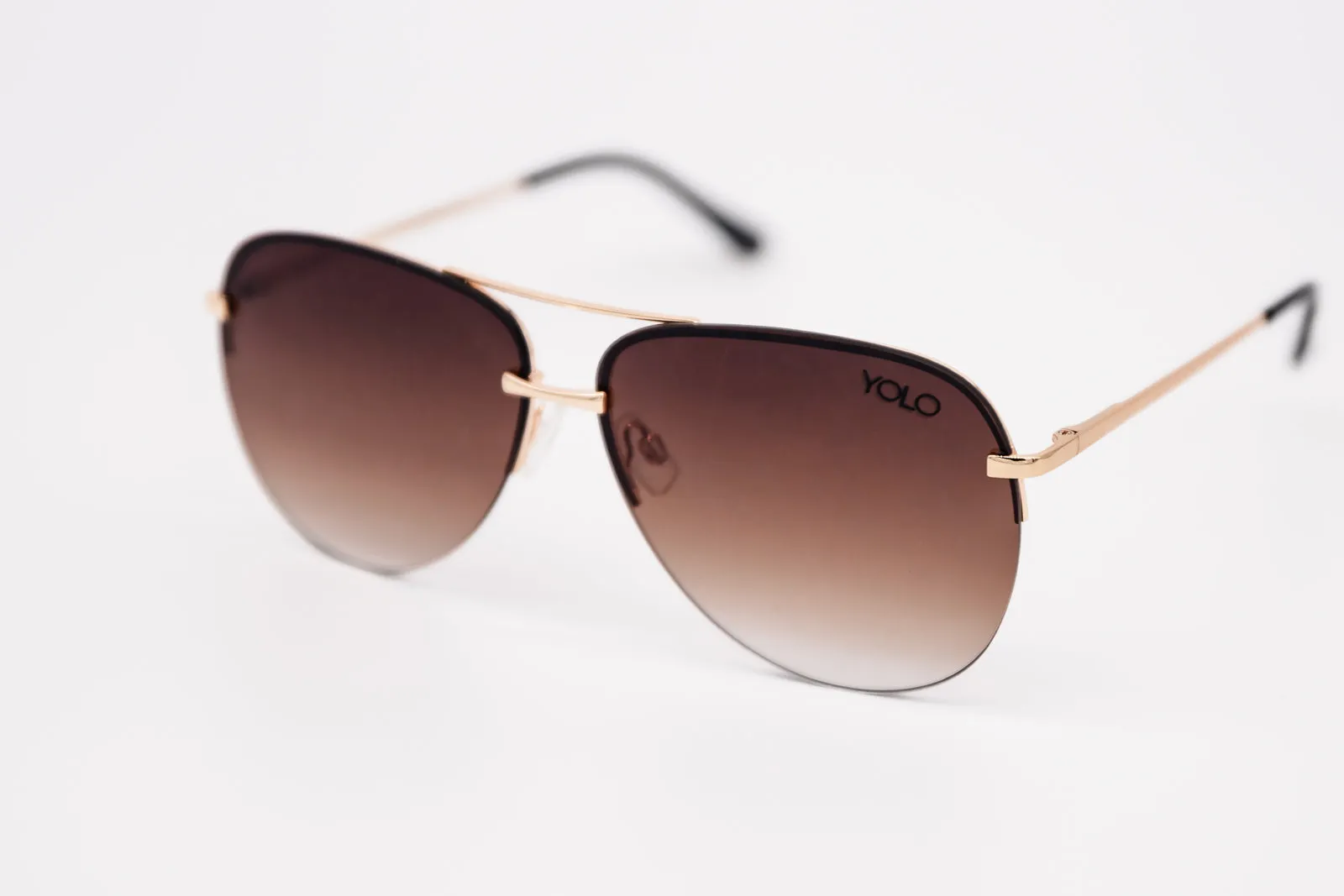 Lightweight Rimeless Fashion Aviator Metal Sunglasses