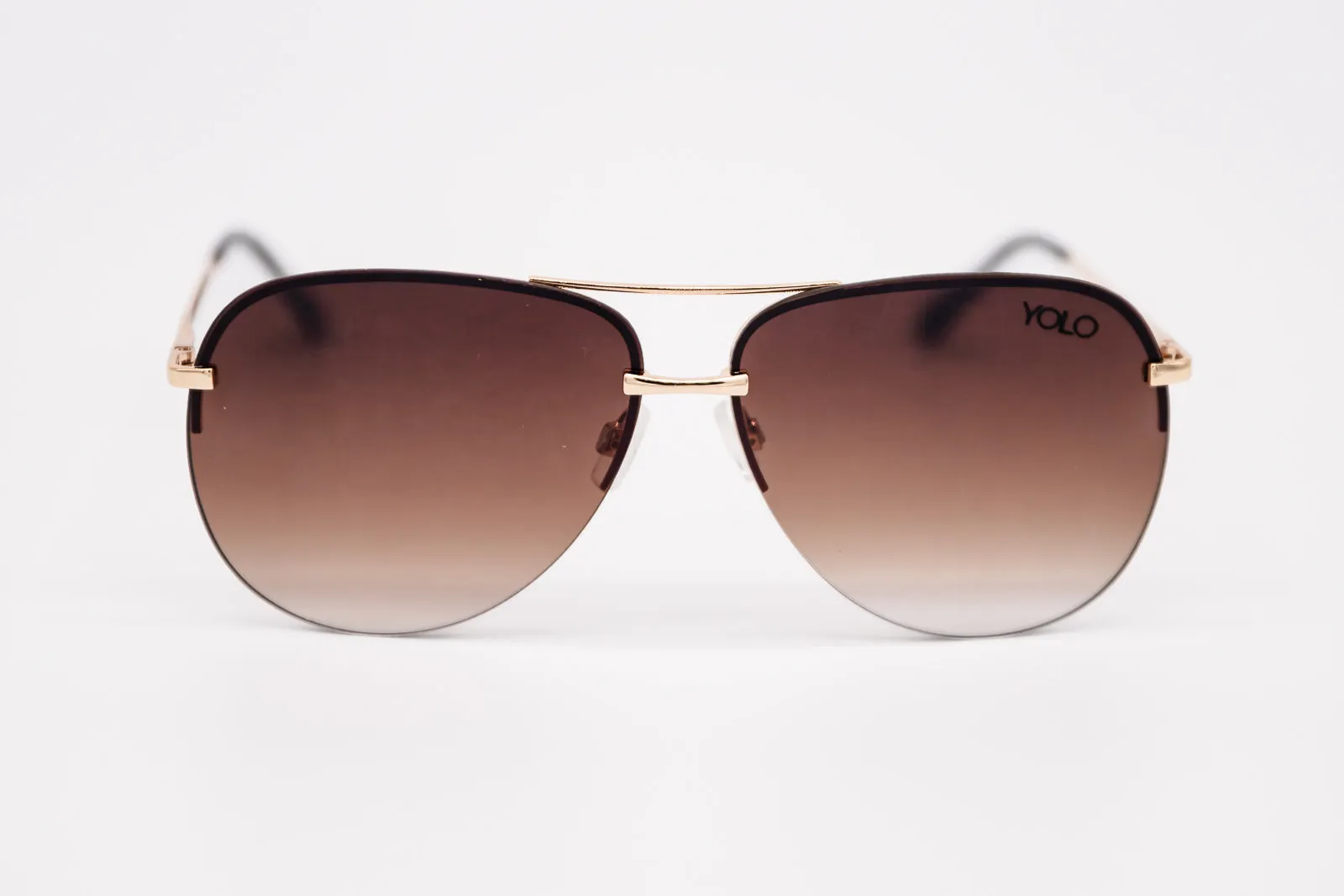 Lightweight Rimeless Fashion Aviator Metal Sunglasses