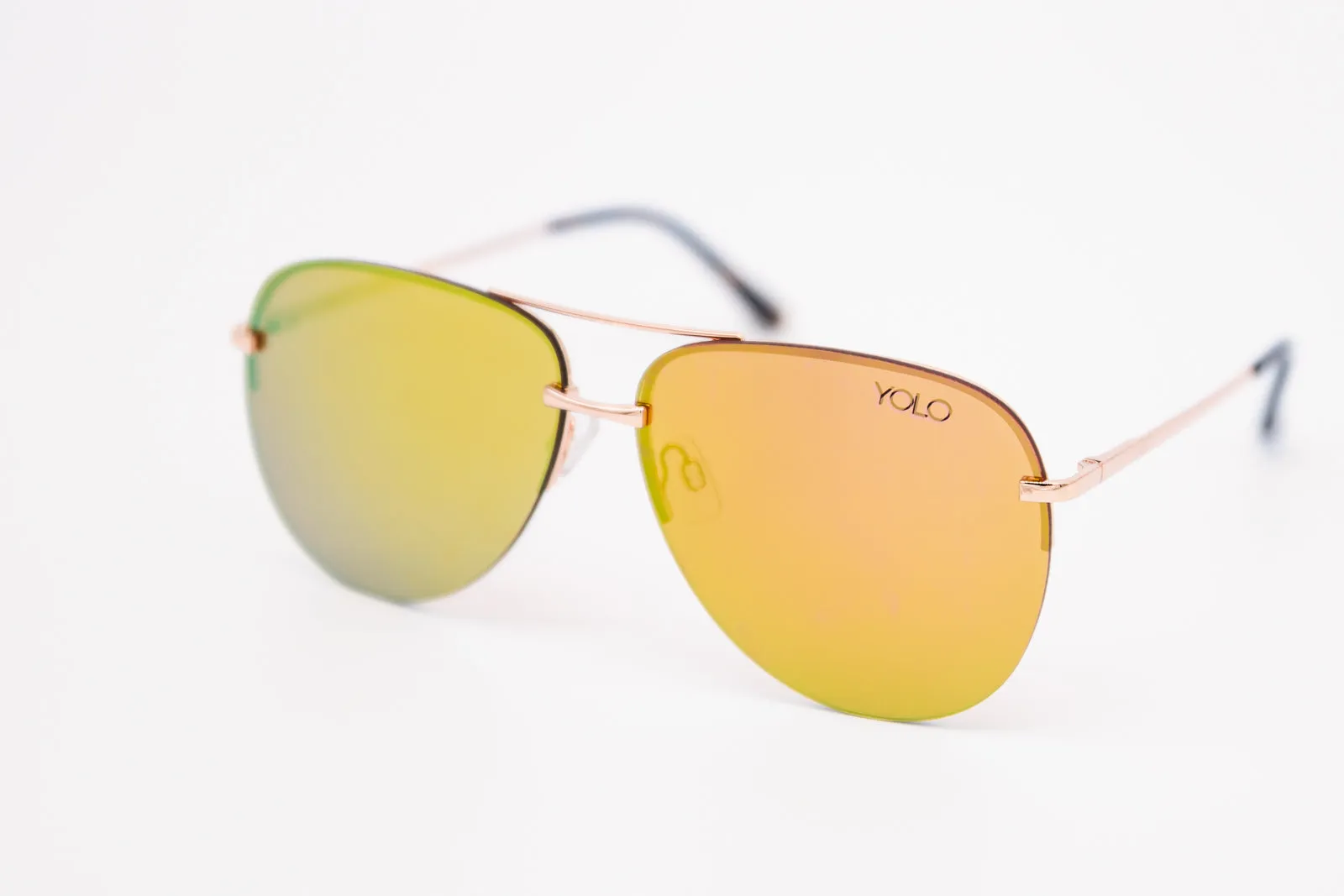 Lightweight Rimeless Fashion Aviator Metal Sunglasses