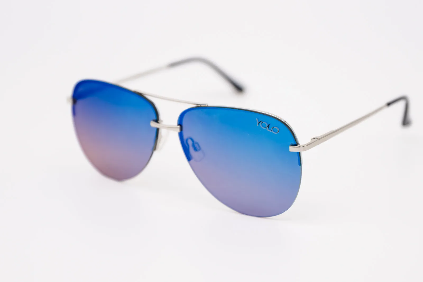 Lightweight Rimeless Fashion Aviator Metal Sunglasses