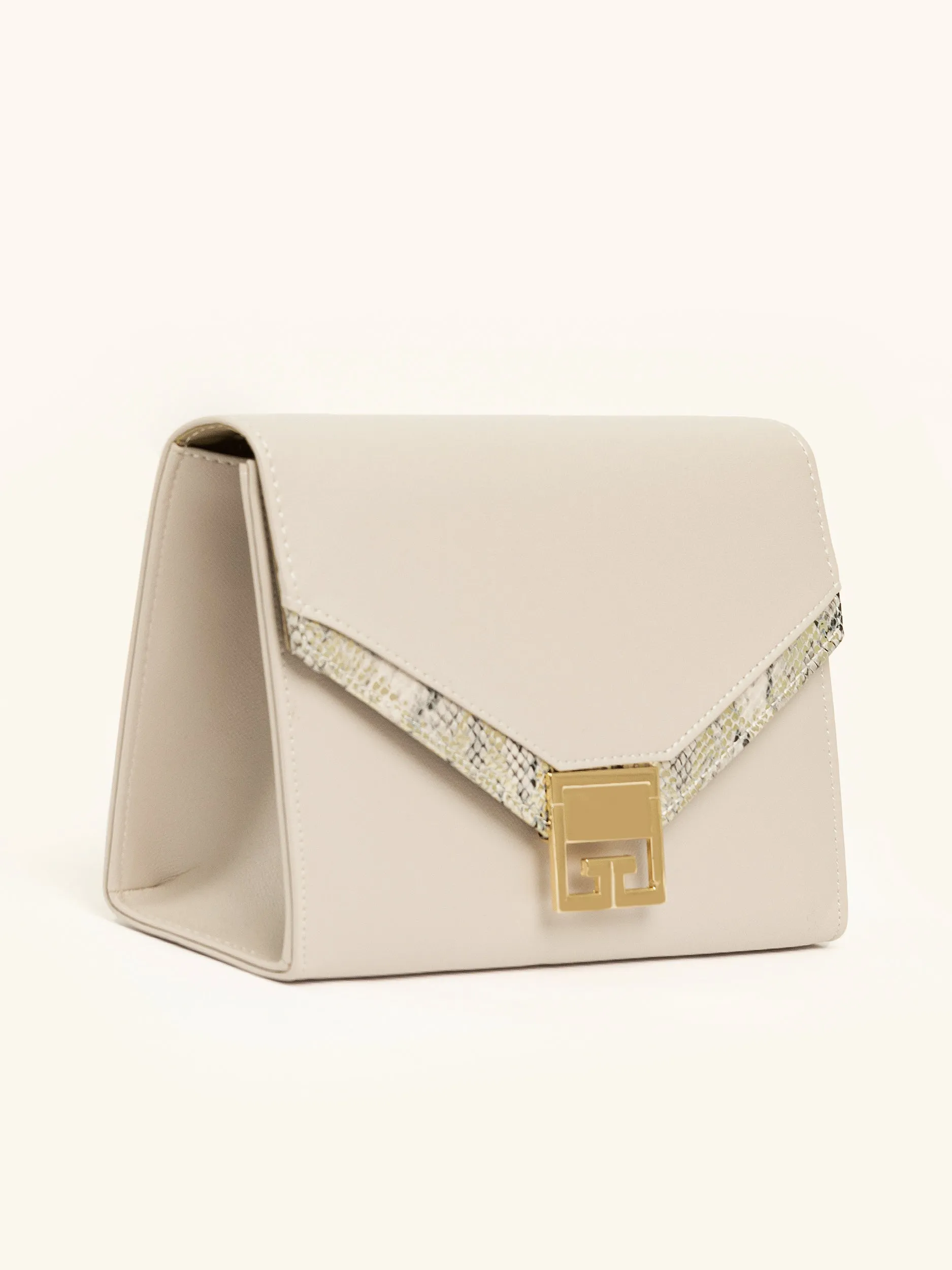 Metallic Brooch Handbag