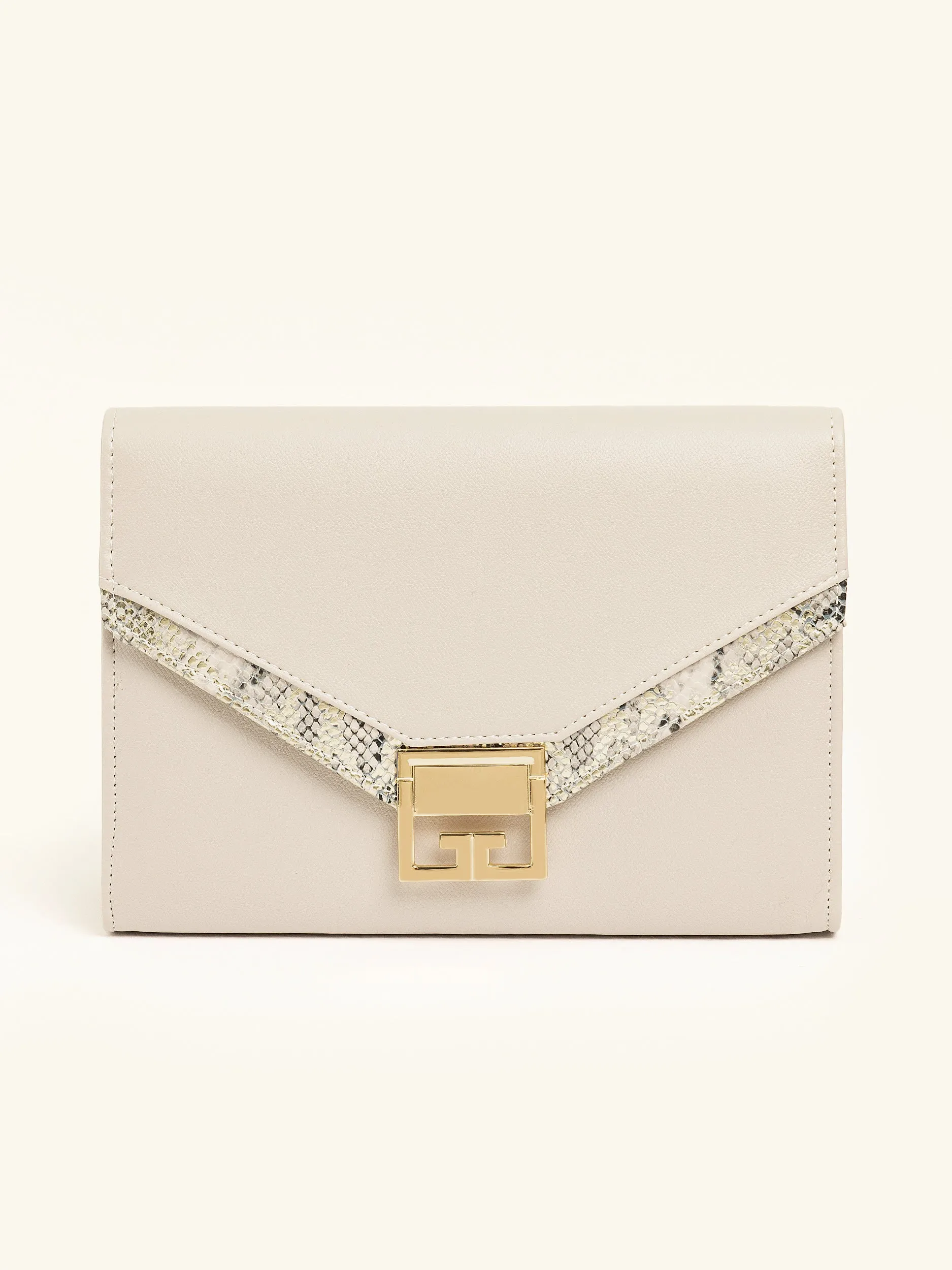 Metallic Brooch Handbag
