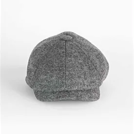 Mid Grey Twill Wool Gatsby Cap