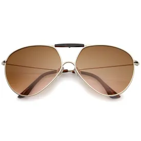Modern Angled European Gradient Lens Aviator Sunglasses A736