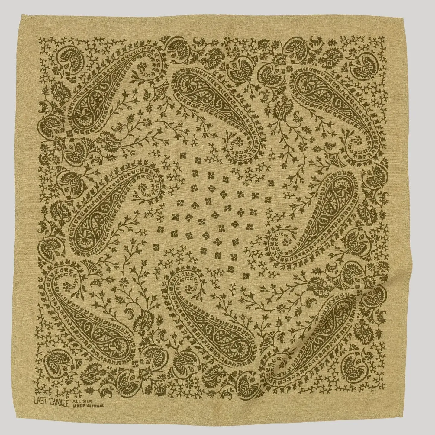 Natural Dye Silk Bandana - Chebula
