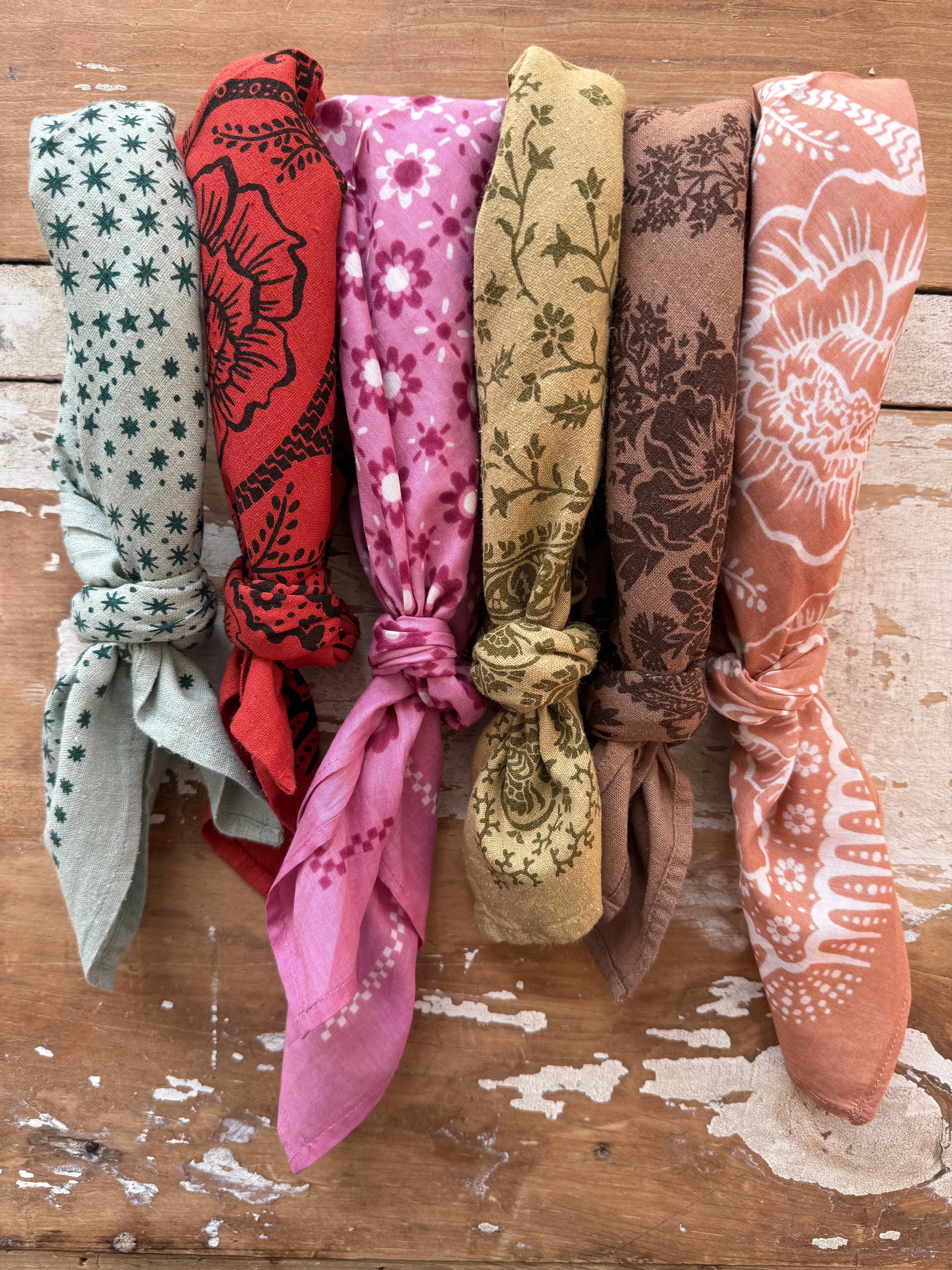 Natural Dye Silk Bandana - Chebula