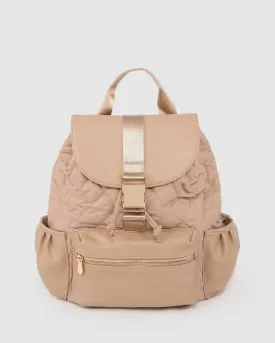 Natural Simone Quilt Backpack