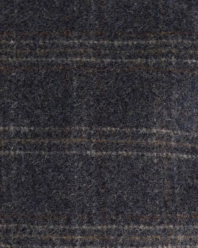 Navy Loden Check Wool & Alpaca Harlem Cap