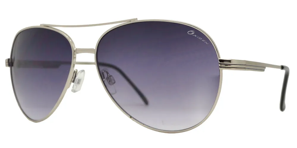 OX 2855 - Classic Aviator with Brow Bar Metal Sunglasses