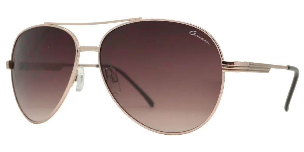 OX 2855 - Classic Aviator with Brow Bar Metal Sunglasses
