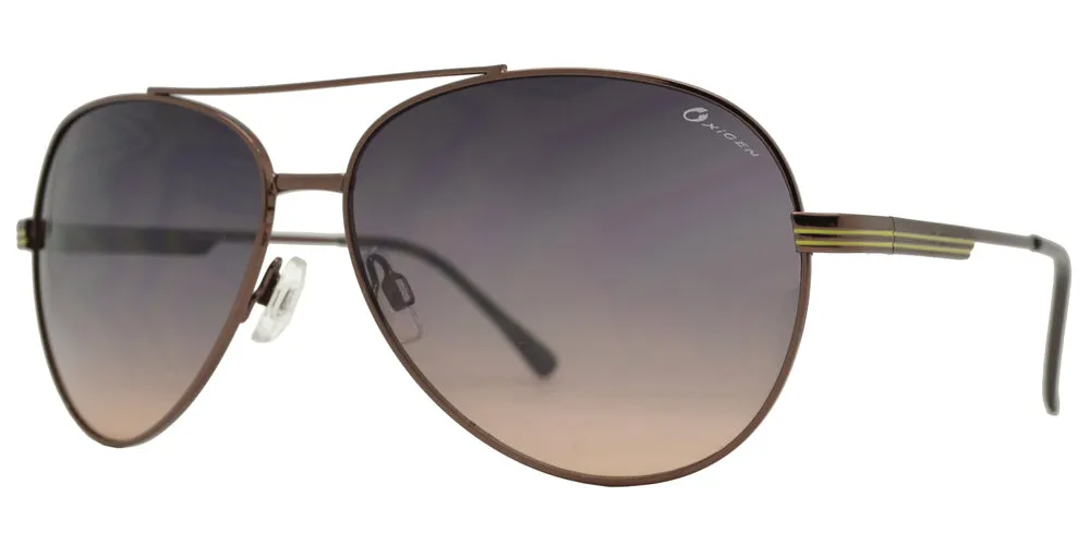 OX 2855 - Classic Aviator with Brow Bar Metal Sunglasses