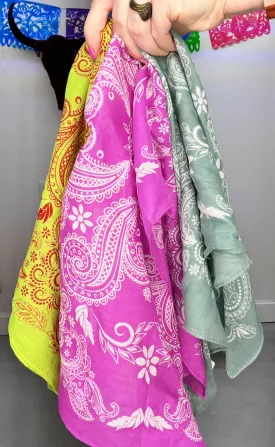 Paisley Floral Neckerchief [3 Colors]