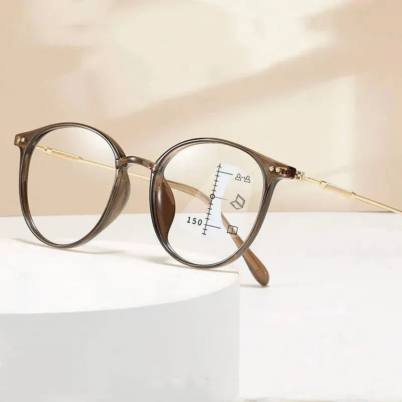 Retro Ultralight Multifocal Progressive Anti-blue Light Near Far Reading Glasses