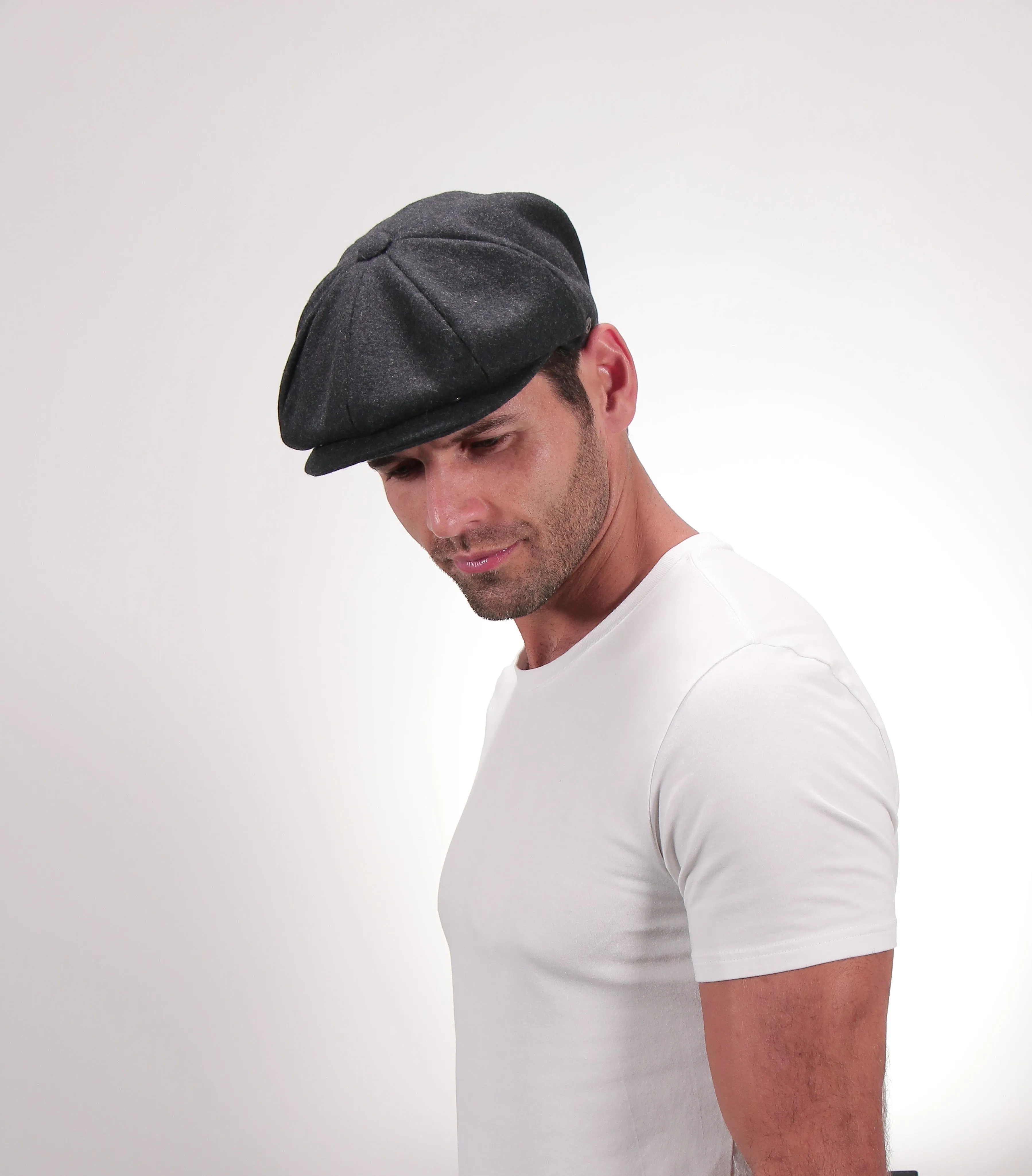 Shelby - Walrus Hat Wool Blend 8 Panel Newsboy Cap