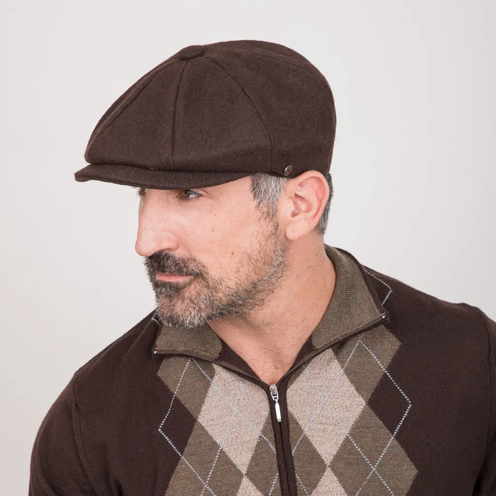 Shelby - Walrus Hat Wool Blend 8 Panel Newsboy Cap