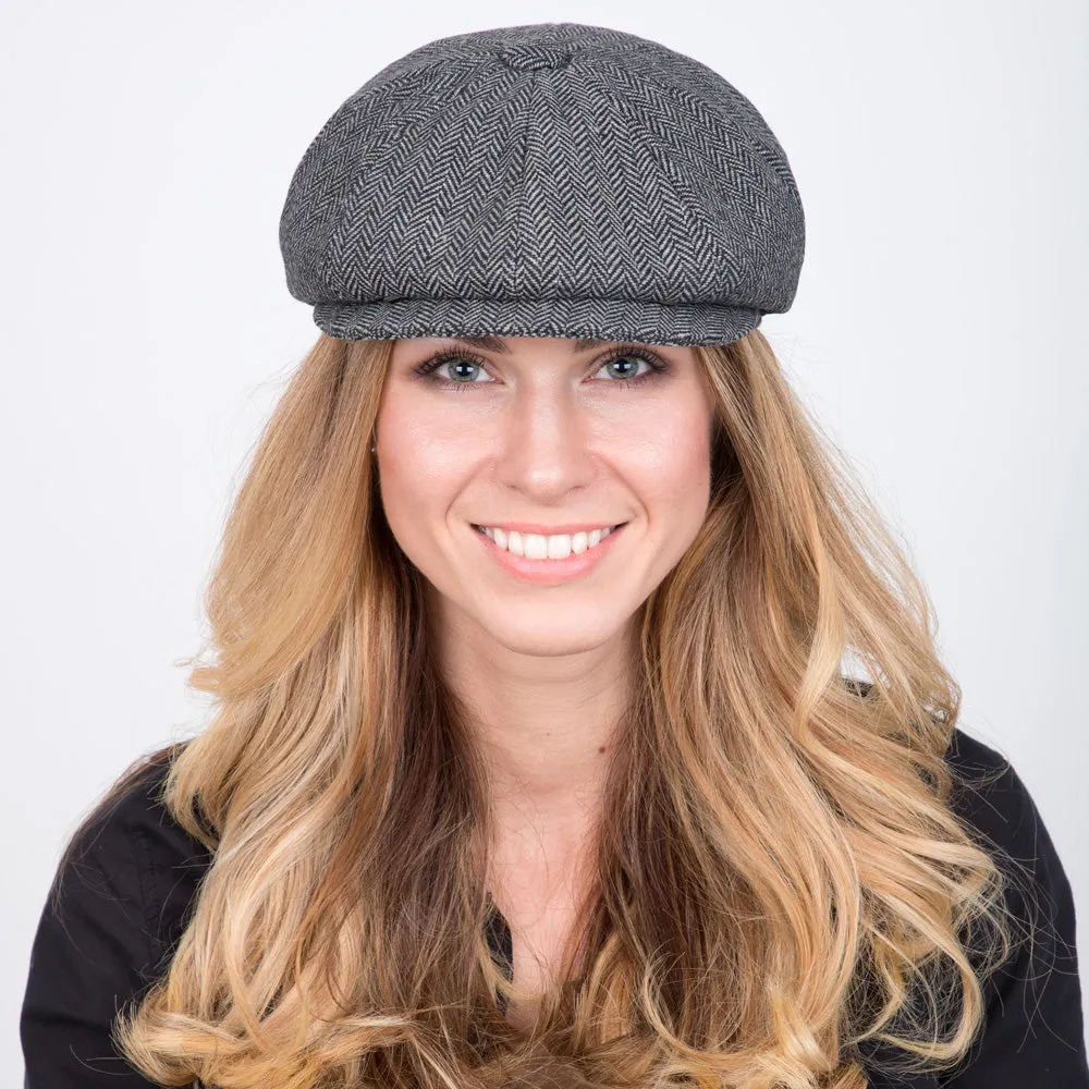 Shelby - Walrus Hat Wool Blend 8 Panel Newsboy Cap