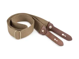 Shoulder Slings - WOT (Khaki Webbing / Tan Leather / Brass)