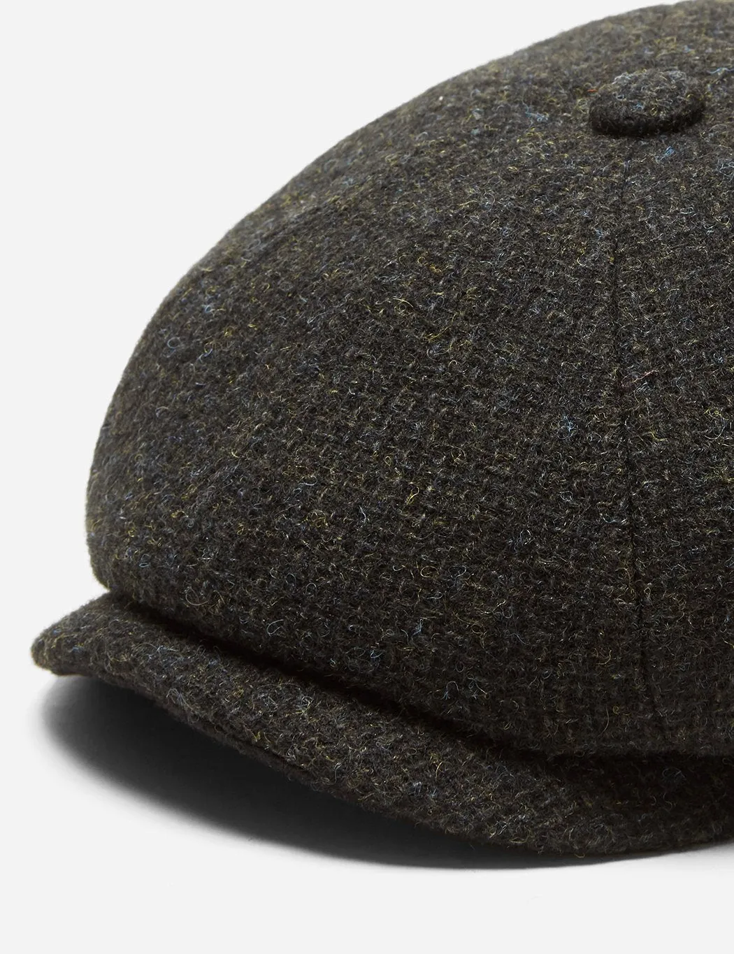 Stetson Hatteras Cross Hatch Newsboy Cap (Wool) - Brown