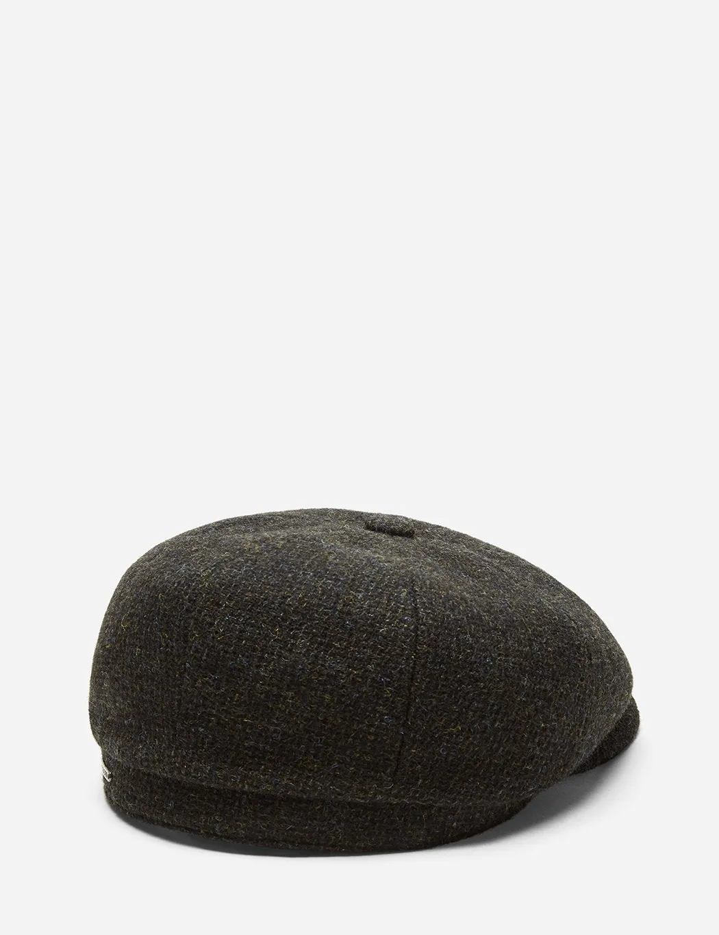 Stetson Hatteras Cross Hatch Newsboy Cap (Wool) - Brown