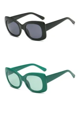Sunlit Glam: Oversized Chic Rectangular Shades