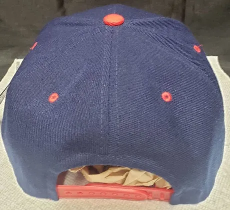 Teagan -- Snapback Boston Baseball Cap -- Navy Blue/Red
