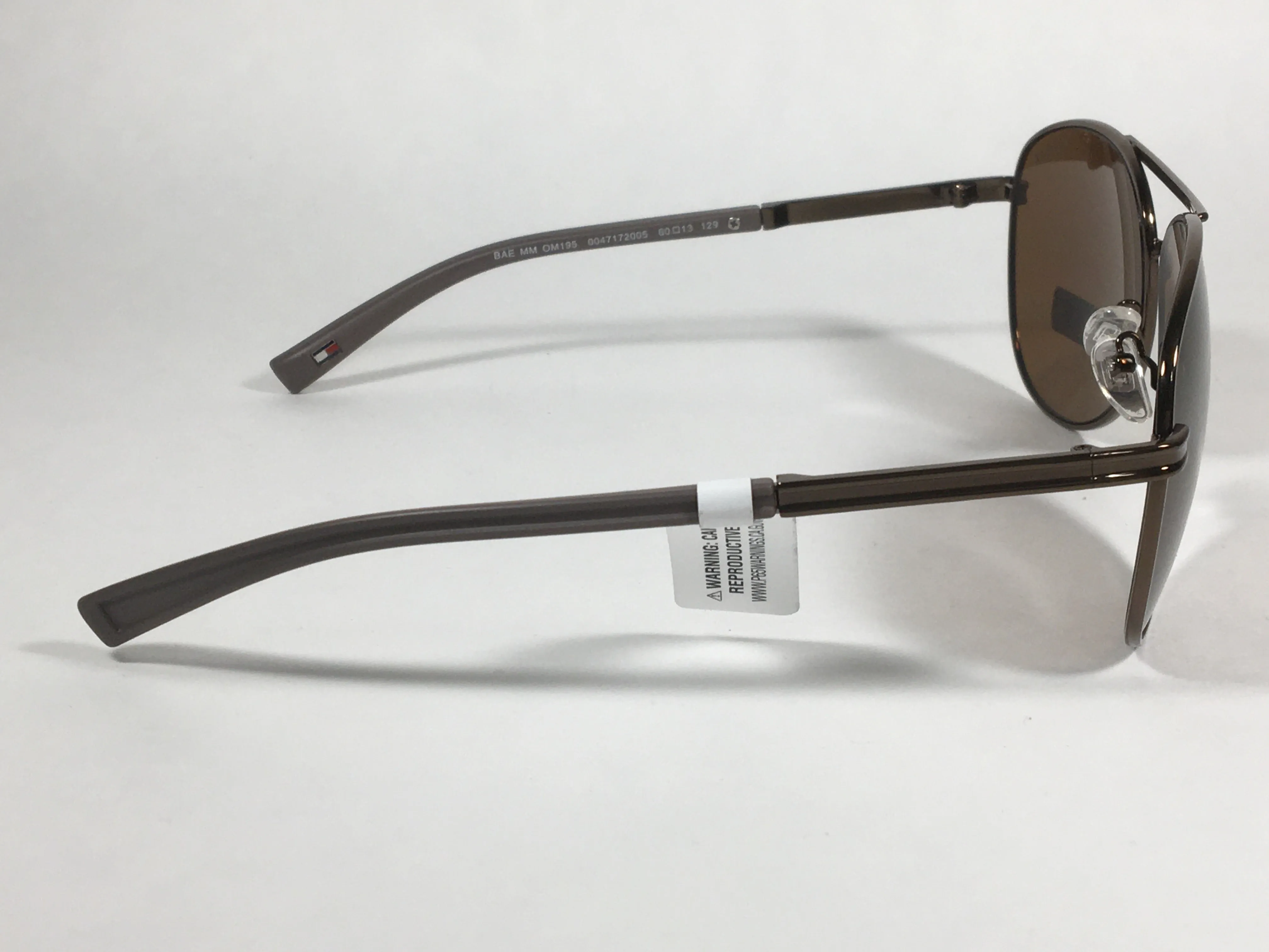 Tommy Hilfiger Bae Aviator Sunglasses Brown Bronze Metal Frame Brown Lens