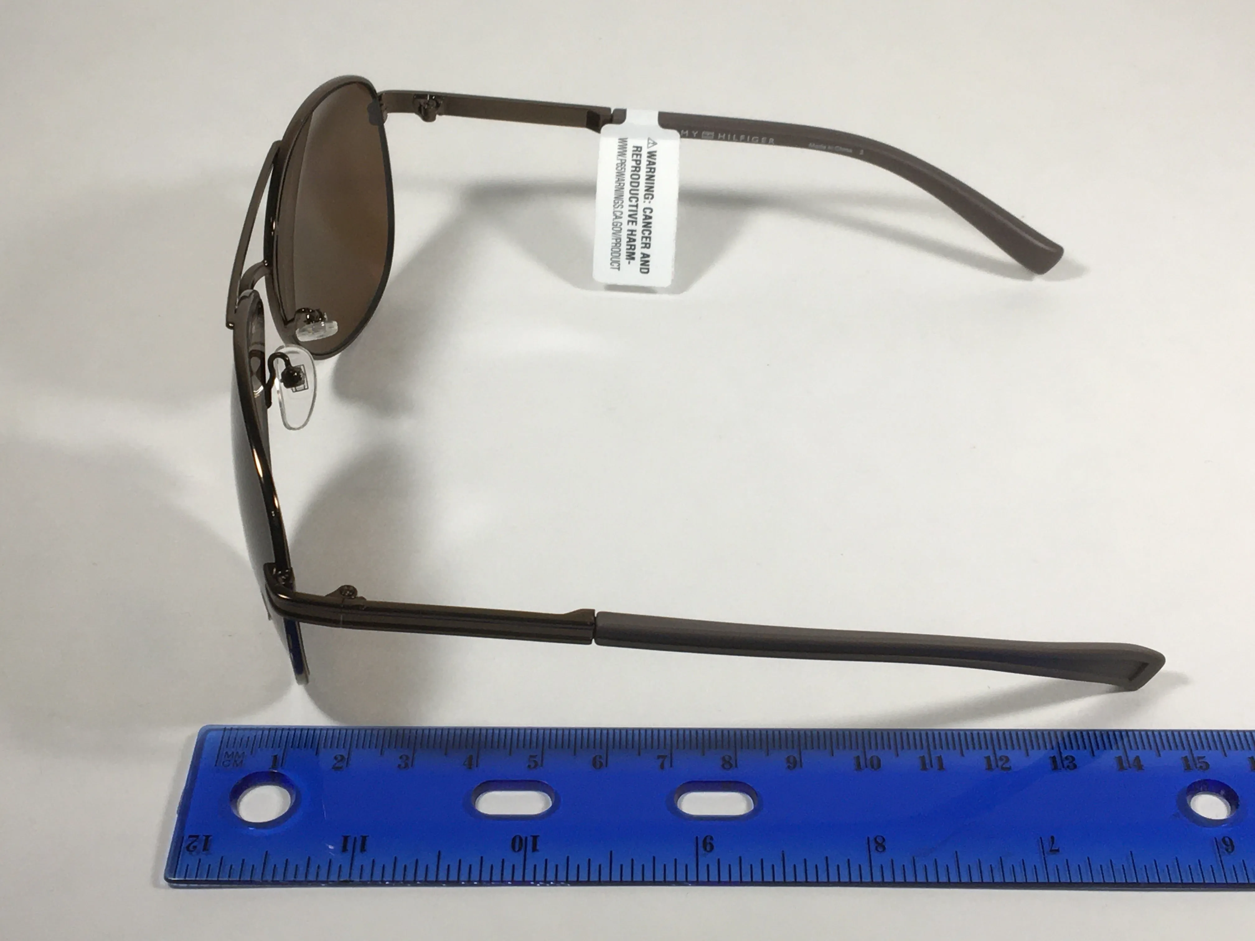 Tommy Hilfiger Bae Aviator Sunglasses Brown Bronze Metal Frame Brown Lens
