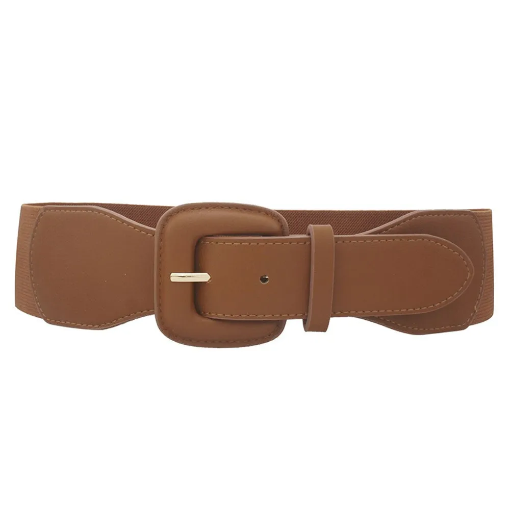 Vegan Elastic Buckle Belt Collection
