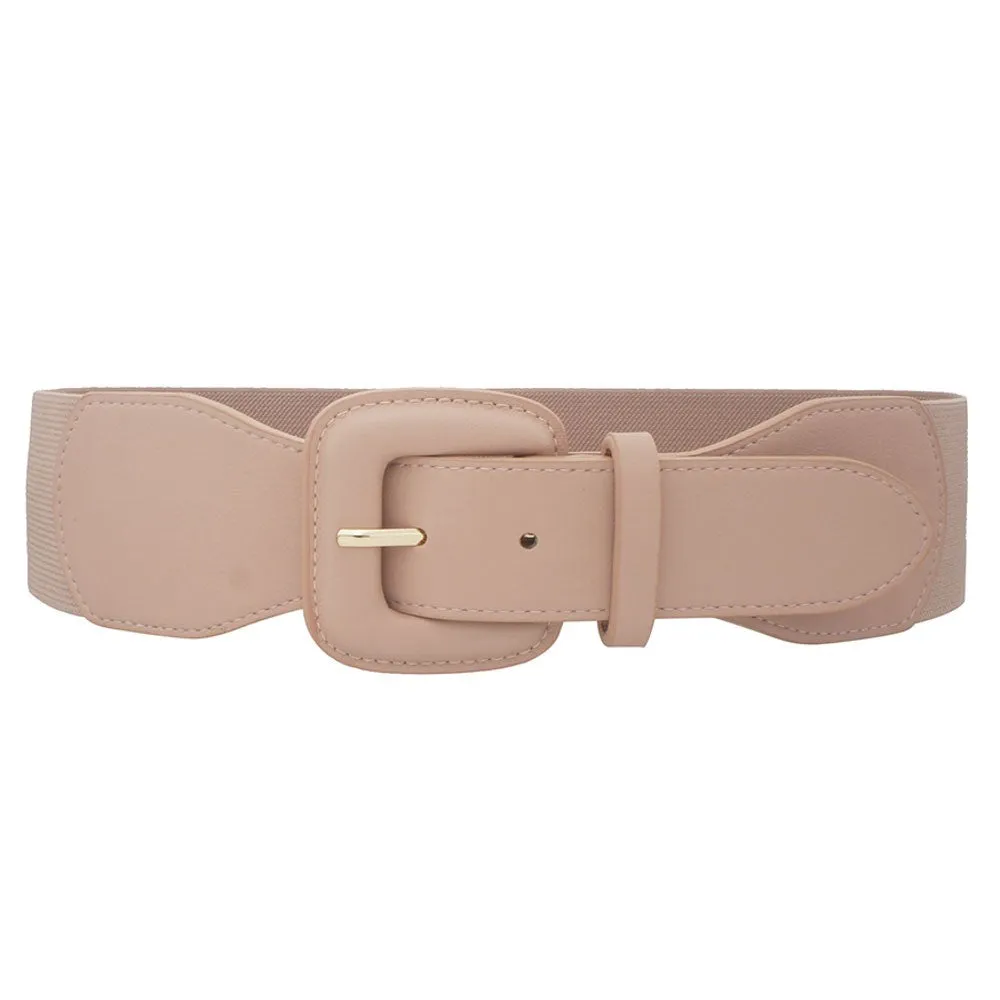 Vegan Elastic Buckle Belt Collection