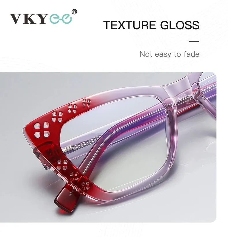 Vicky Women's Full Rim Cat's Eye Tr 90 Titanium Reading Glasses 2185