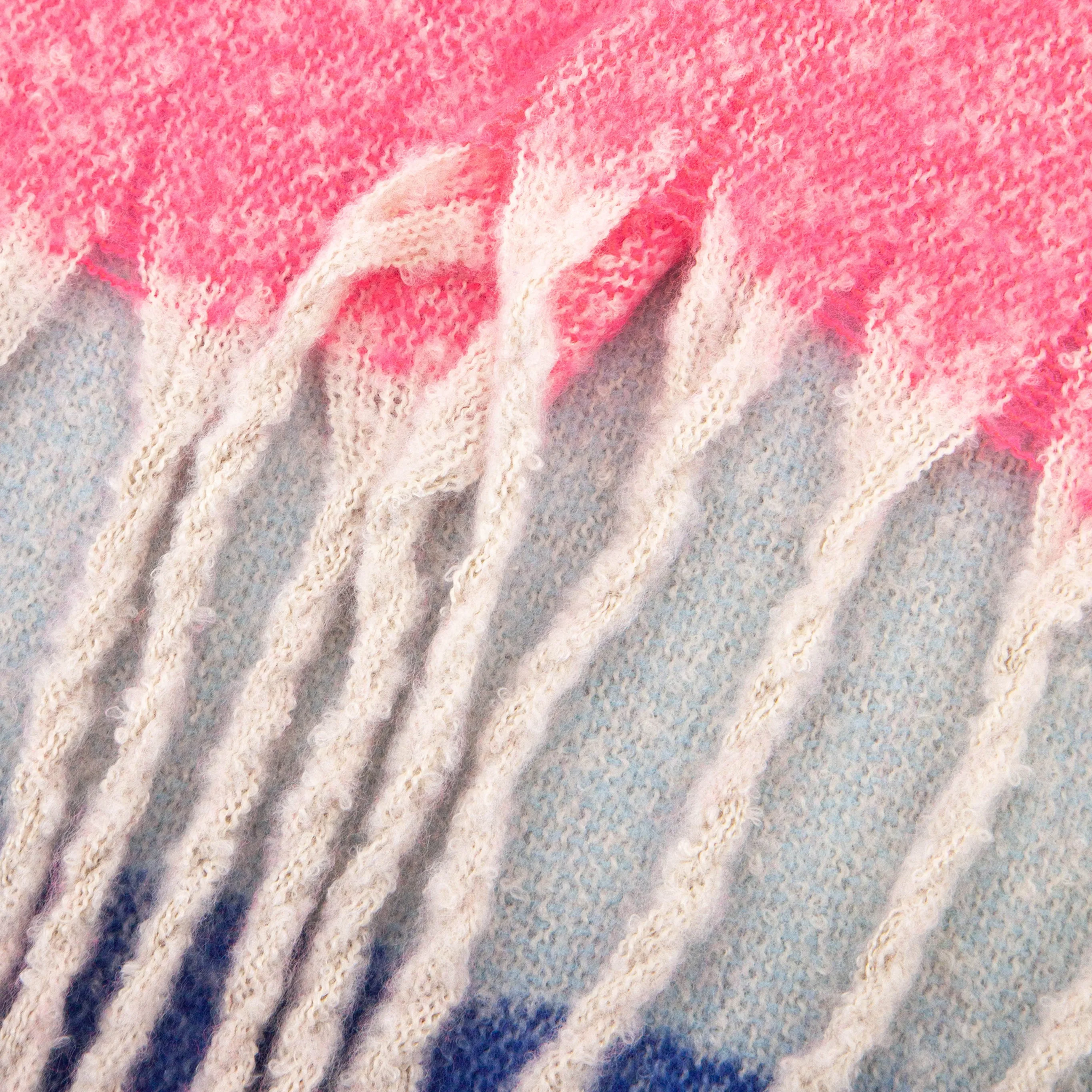 Vivian Heavyweight Scarf - Pink/Grey, Colour Block