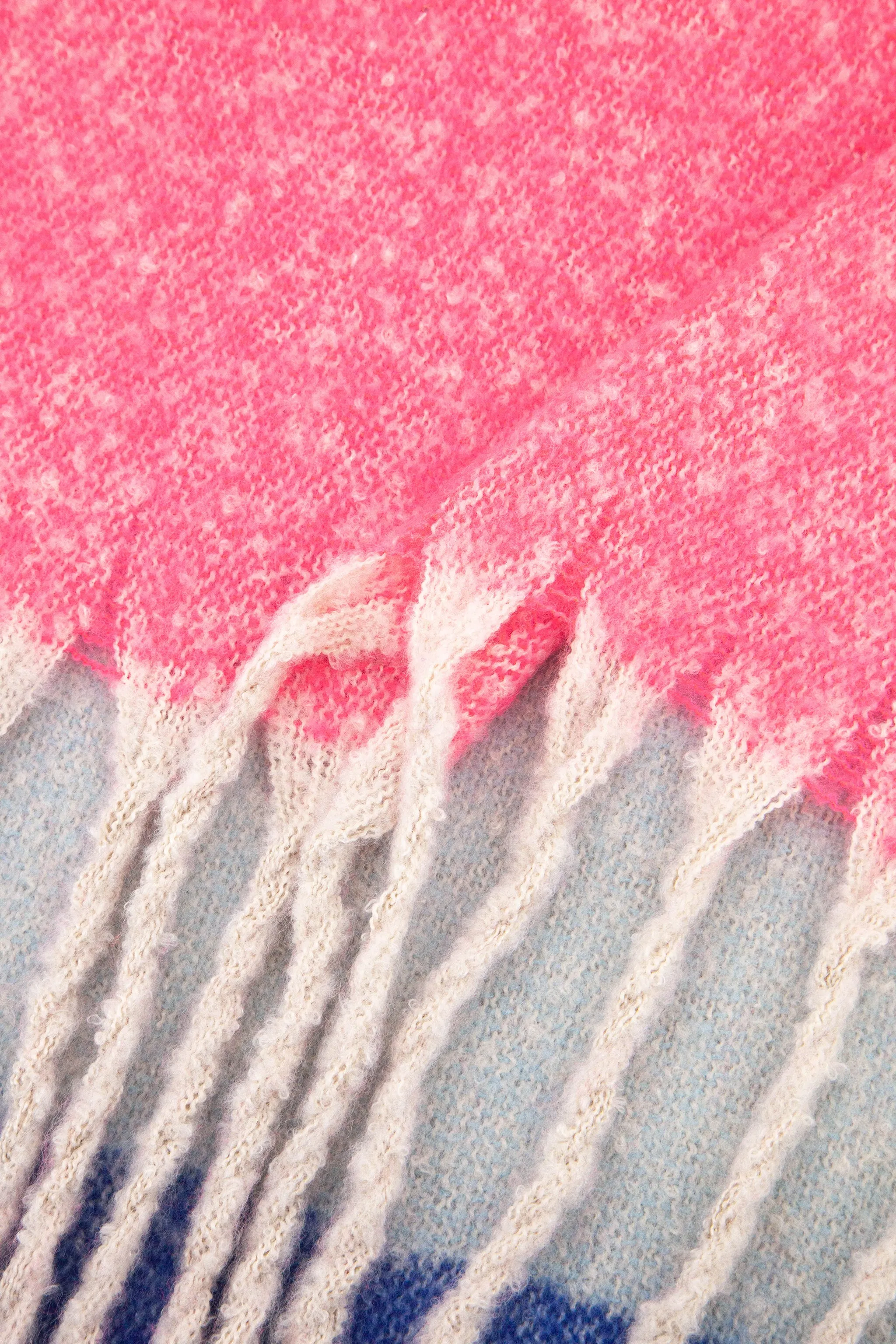 Vivian Heavyweight Scarf - Pink/Grey, Colour Block