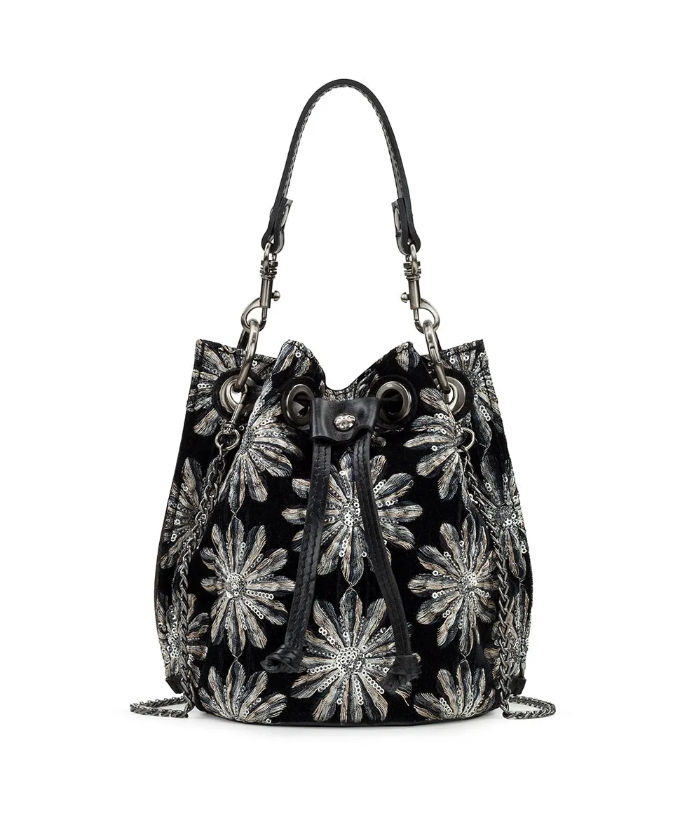 Volania Drawstring - Metallic Starburst Velvet