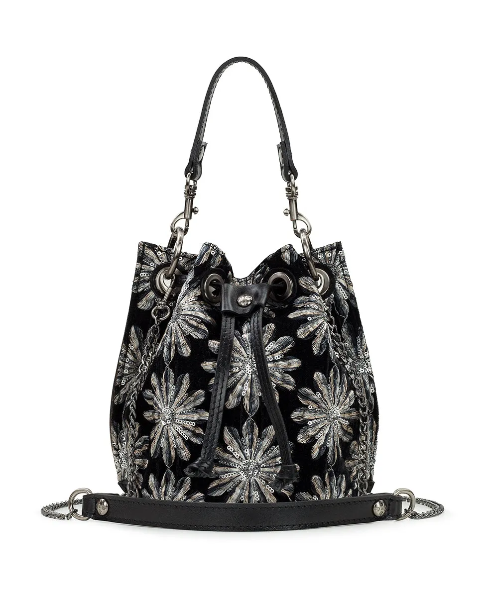 Volania Drawstring - Metallic Starburst Velvet