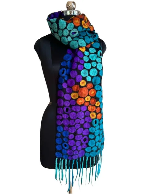 Women's Felted Shawl Wrap Scarf