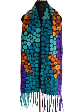 Women's Felted Shawl Wrap Scarf
