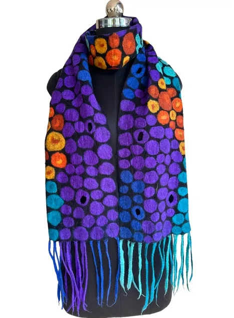 Women's Felted Shawl Wrap Scarf